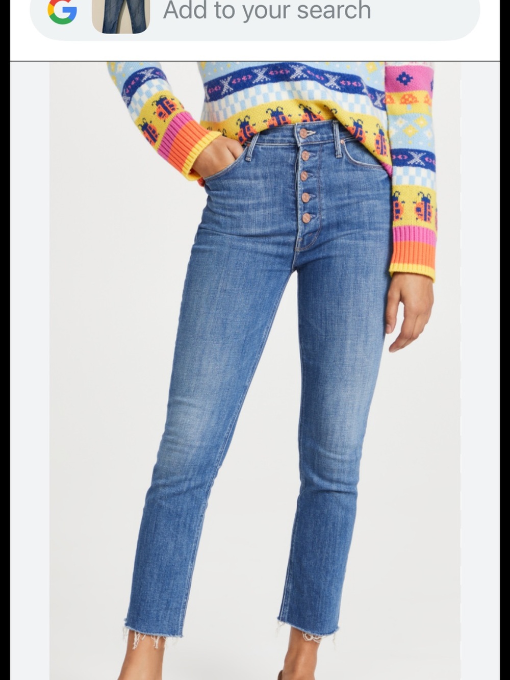 Mother Demin Pixie Dazzler Ankle Fray (Beginner's Luck) Size 27 - Picture 2 of 10